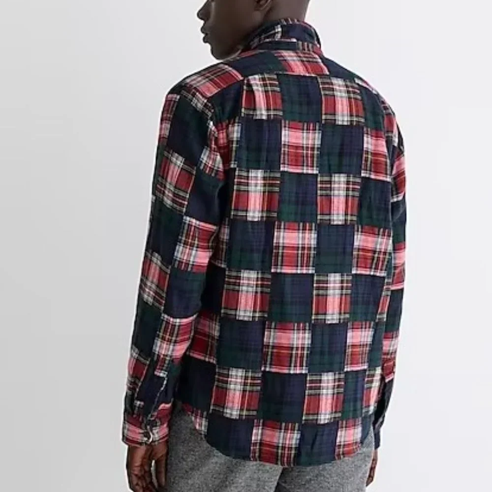 J. Crew Midweight flannel workshirt in patchwork L
